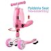 Hikole 2 en 1 Patinete de 3 Ruedas con Asiento para Niñas...