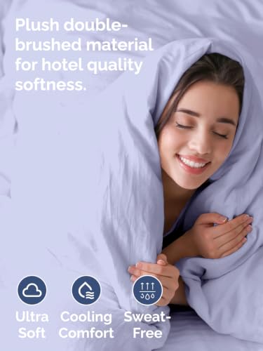 Image of Duvet Cover Oversized King - 3 Piece with Zipper Closure - Lavender