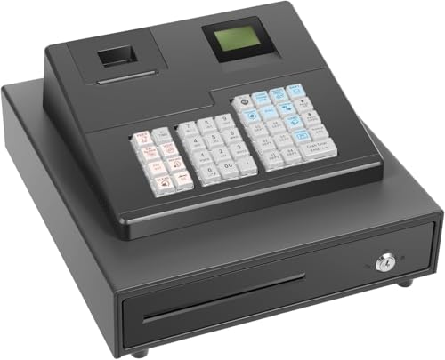 Caja Registradora Electrónica De 39 Teclas para Pequeñas Empresas, Impresión Rápida De 60 Mm/s, Cajón con Expulsión Automática, Interfaz Múltiple, Pantalla Led De 8 Dígitos para Una Gestión