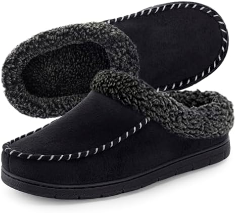 ULTRAIDEAS Men's Indoor Outdoor Slippers, Memory Foam Moccasin Cl...