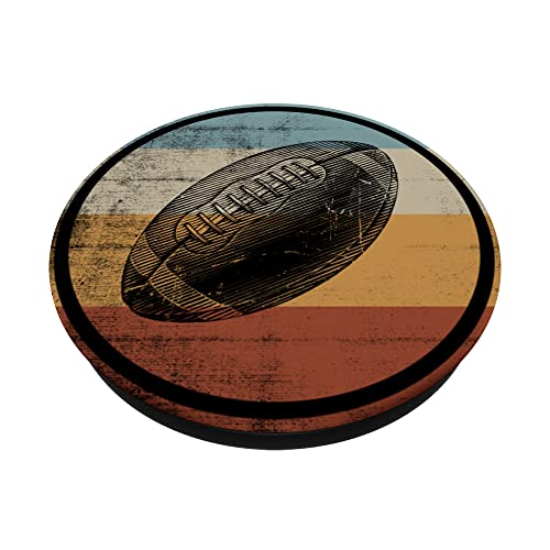 Retro Vintage Design American Football PopSockets Swappable PopGrip, Black - Image 2
