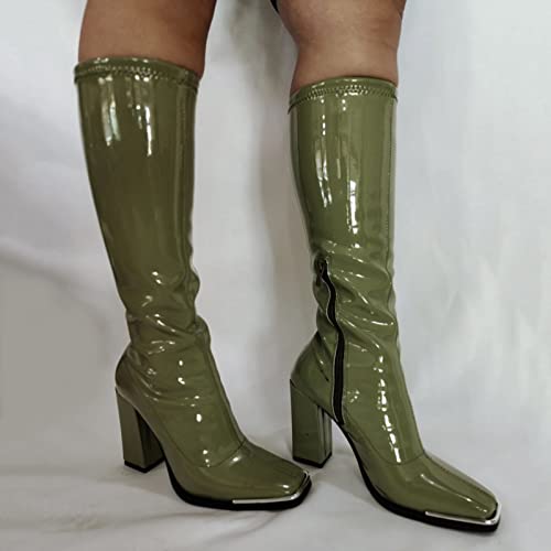 Chaussures hautes pour femmes confortables fermeture éclair noires
