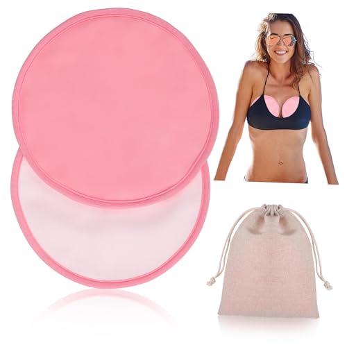 BCOATH Oil Compress Pads 2 Reusable Breast Pads Leakproof Film for Includes Storage Bag
