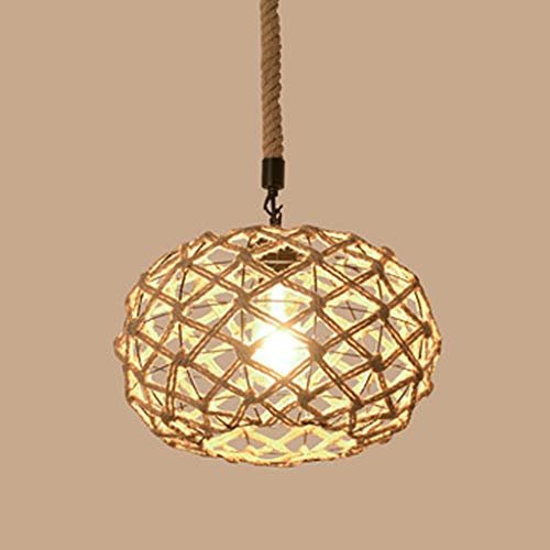 Lustre en corde de chanvre de style nordique pour un éclairage rétro raffiné de salle à manger
