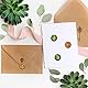 craspire Wachs-Siegelstempel, 2 Seite, Mini-Messingsäule, Siegelstempel, 15 mm, Für Hochzeitseinladung, Dekoration, Geburtstag, Grußkarten, Geschenk, Scrapbooking (Ginkgo & Farn)
