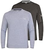 FULL TIME SPORTS® Herren-Sweatshirts und -Pullover mit oder ohne 1/4 Frontreißverschluss, Herren-Freizeit-Fleece-Hoodie, Packung mit 1 oder 2 Stück (Medium, Holzkohle & GRAU)