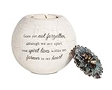 Pavilion Gift Company 19093 Forever in My Heart Terra Cotta Candle Holder, 4-Inch, White