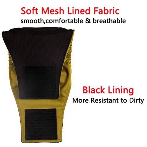 Vecomfy Belly Bands For Male Dogs 5 Pack,Premium Black Mesh Lining Large Dog Belly Wrap Leakproof Washable Reusable Doggie Diapers,L #TOP2