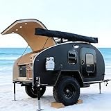 Luxurious Compact Off-Road Trailer – Teardrop Camper, Waterproof Travel Trailer with Hotel-Style Amenities & Memory Foam Bed, Perfect for Glamping Retreats and Wine Country Tours