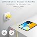 iPhone 17 16 15 Charger Fast Charging Type C Chargers USB C Charger Block iPhone Air Chargers with 2 Pack 6FT Cable for iPhone 17/17 Plus/17 Pro Max/16/16 Plus/16 Pro Max/15 Pro Max/iPad Pro(Yellow)