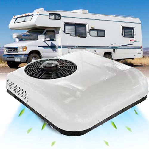 DHMYYXGS Aire Acondicionado Techo 12 Voltios,Aire Acondicionado Techo para RV,Aire Acondicionado Furgoneta,para Caravana, Camionetas,Autocaravanas,Camiones,Viento Frio Singlehole-12V