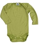 Made im Ländle Cosilana Baby-Body, 70% Wolle, 30% Seide, für Baby Gr. 86, grün