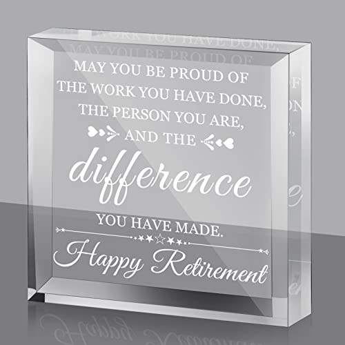 Happy Retirement Gifts for Men Women May You Be Proud of The Work Have Done Keepsake and...