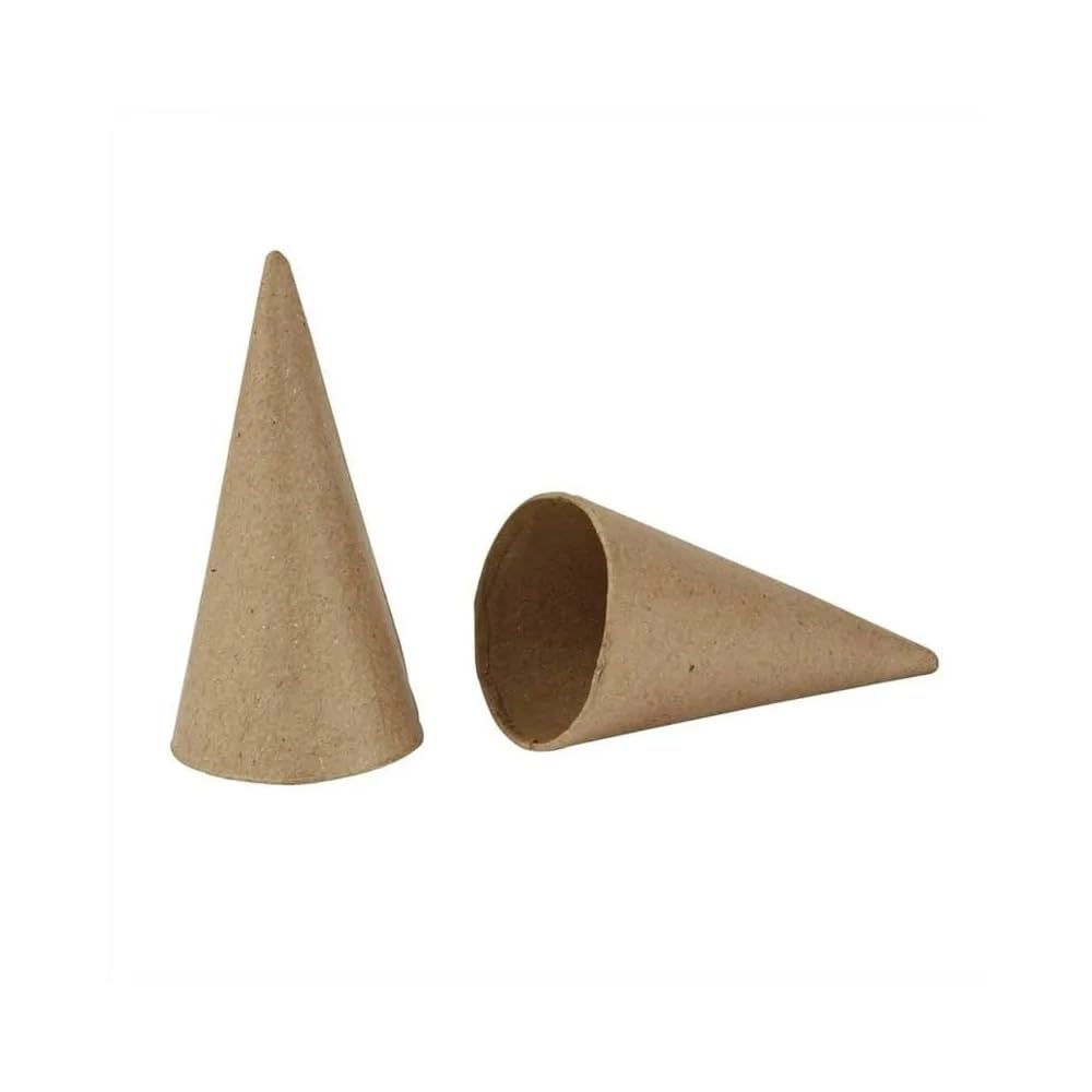 Crafty Capers 10 Paper Mache 10Cm Cones To Decorate | Paper Mache Shapes | Papier Mache