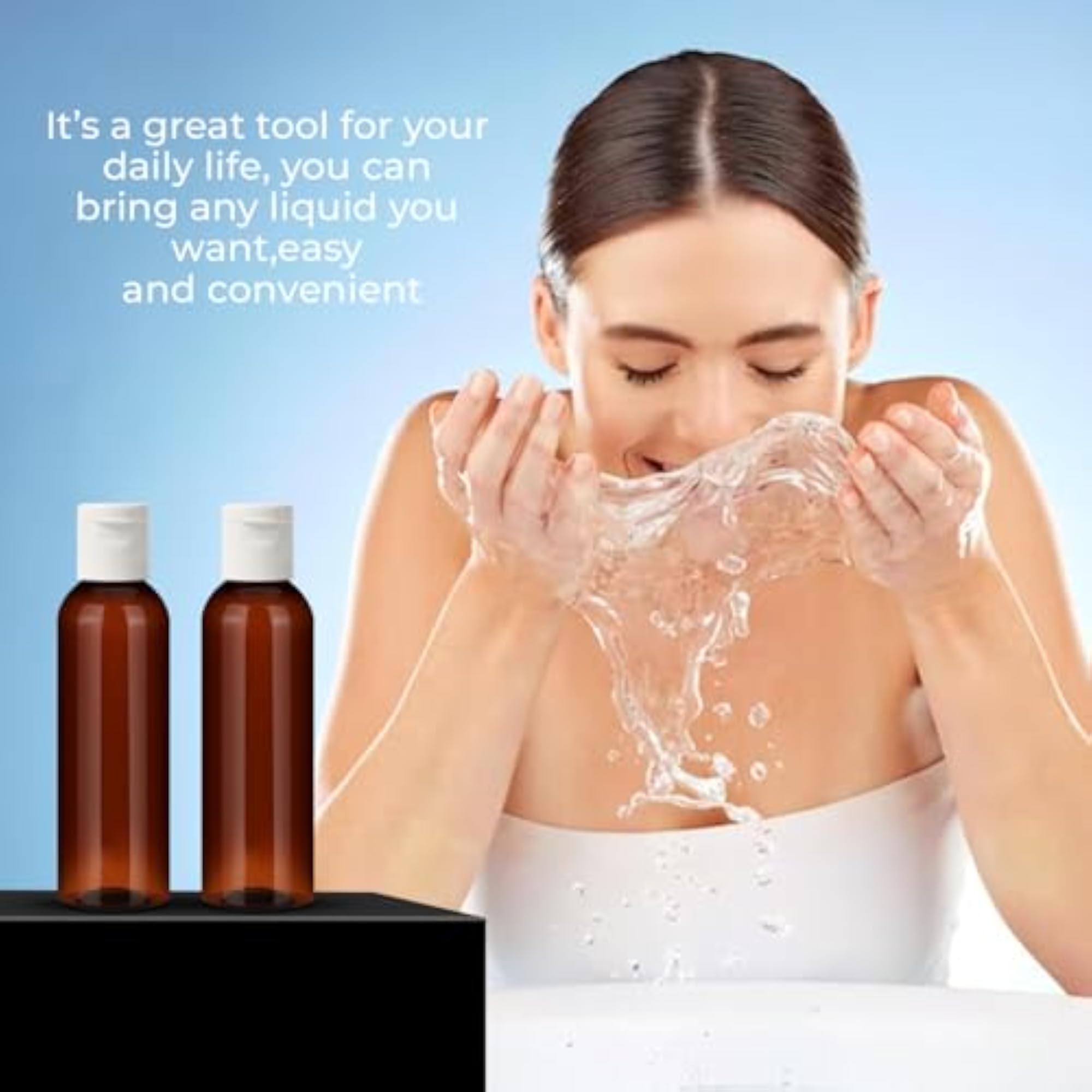 Combo Of 4-100 ml Plastic Empty Flip Top Cap Bottles