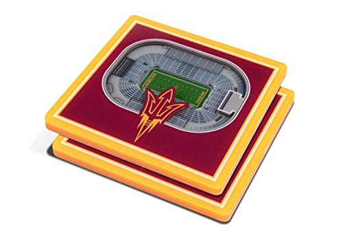 YouTheFan NCAA Arizona State Sun Devils 3D StadiumView Coasters - Sun Devil Stadium
