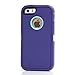 iPhone SE Case,(1nd gen) Lordther [ShieldOn Series] Hybrid Synthetic Rubber TPU Covers with Screen Protector Only for iPhone SE 5SE 5 5s (Purple Blue)