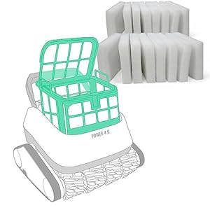 Feinfilter Flux - Ersatzfilter für vollautomatische Poolroboter Power 4.0 und Power Evolution 4.0 - Auswaschbar - Qualitativ hochwertiges Filtermaterial (16x Stück)