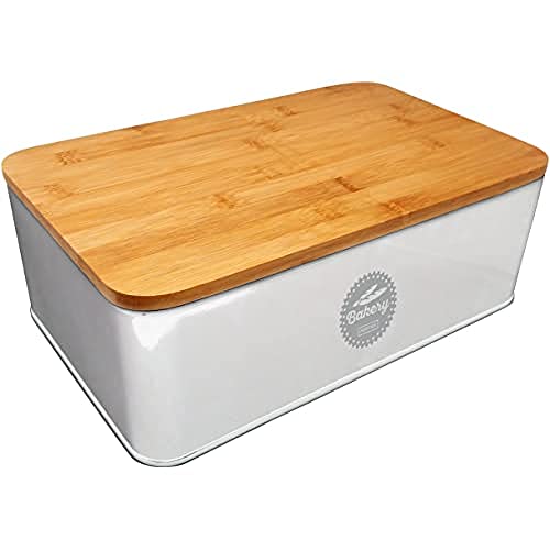 NERTHUS FIH 231 - Panera Metalica con tapa de Madera de Bambu...