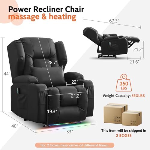Sillón No reclinable Cuero sintético Negro miniatura 2