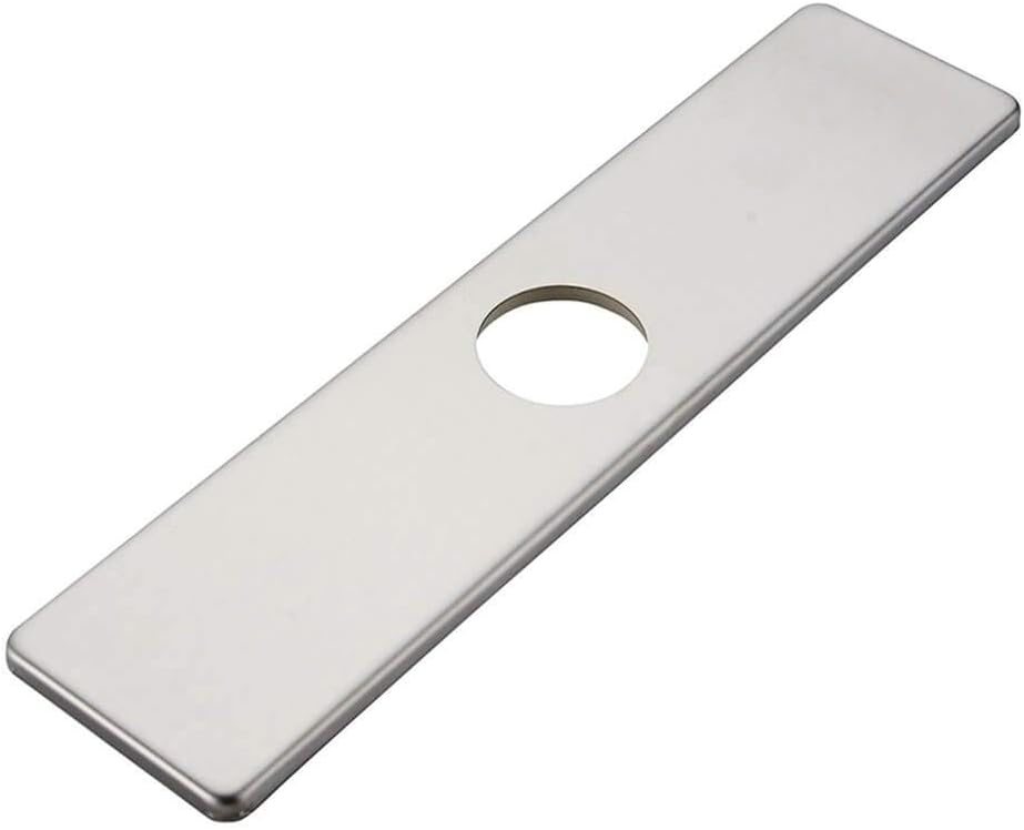 Homevacious 10 Inch Kitchen And Bathroom Sink Faucet Baseplate Hole Cover Deck Plate Escutcheon Square Brushed Nickel 304 Stainless Steel