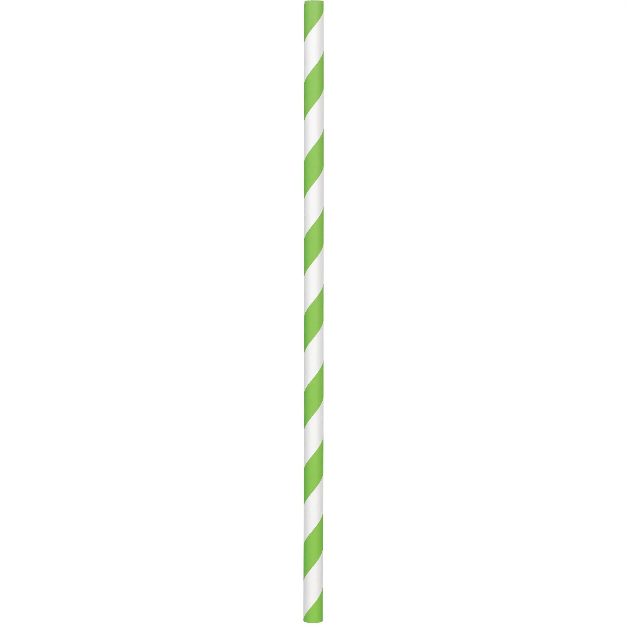 Pailles en papier Kiwi Amscan 24 cm pour décoration de cocktail et buffet