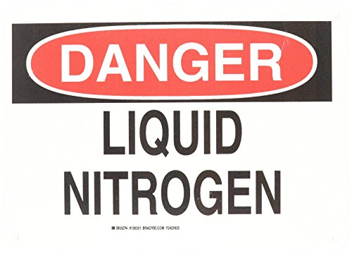 Azote liquide panneau de signalisation chimique Brady 126321 hauteur 25,4 cm