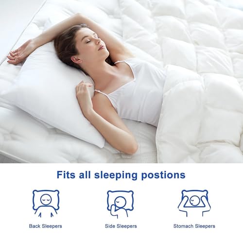 Fzzor Soft Flat Comfy Thin Pillows Standard Size Set Of 2,Premium Soft Support Bed Pillows For Sleeping,Down Alternative Breathable Pillows For Side Back Or Stomach Sleepers(20X26In ) thumb #3