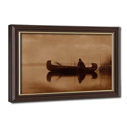 Impression sur toile A Kutenai Duck Hunter 1910 d'Edward S Curtis, tableau d'art haut de gamme
