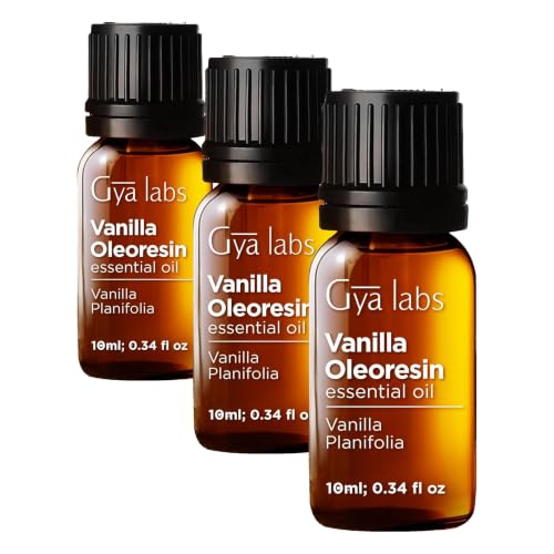 Image of 100% Pure Vanilla Essential Oil - 0.34 Fl Oz - Vanilla Oil for Hair, Skin, Diffuser, Aromatherapy & DIY Candle Making Scent (Pack of 3)