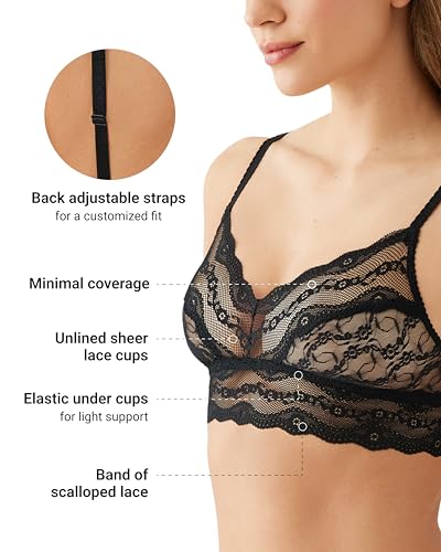 Image of b.tempt'd by Wacoal Women's Lace Kiss Sheer Unlined Wire Free Bralette, 910182