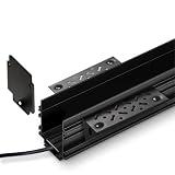 SCON 2-Wires Recessed Magnetic Track Lighting XTB028 System Flush Mounted Aluminum Linear Rail Secti