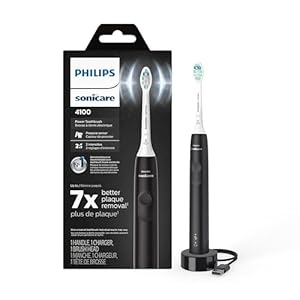 Philips Sonicare ProtectiveClean 4100 Rechargeable Electric Power Toothbrush, Black, HX6810/50