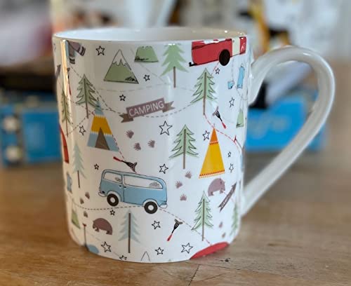 Camper-van Chintz Design Fine Bone China Tea Coffee Jumbo 1 Pint...