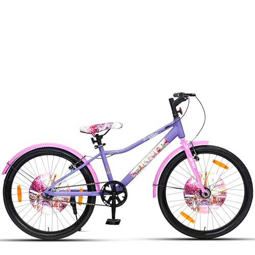 Image of Emma Cycle for Kids 10 to 15 Years Girls (Purple /Pink, 24T)