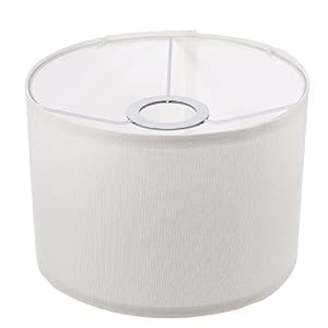 Cloth Lamp Shade Round lamp Small Drum Lamp Shades Fabric Lampshades Barrel Lamp Shades for Table Lamps Floor Lamps (Beige)