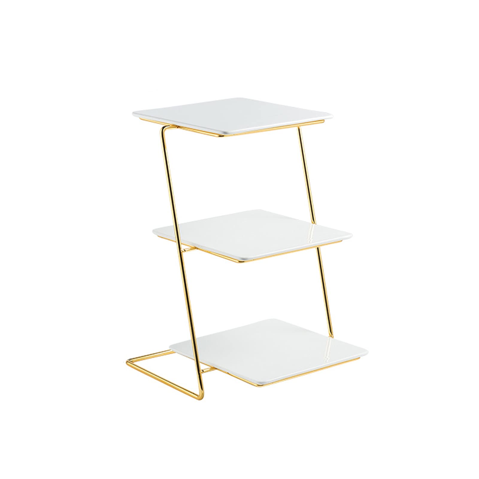Vdllqyn One Color 3-Tier Ceramic Cake Display Stand Wedding Party Dessert Table Elegant Wrought Iron Cupcake Tray Cake Tray,Cake Stand