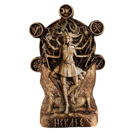 Estatua de Hekate Decorativa en Madera