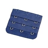 Ailan Sangle d'extension rallonges de soutien-gorge boucle 3 crochets femmes crochets de soutien-gorge boutons pratiques longueur réglable 3 rangées de sous-vêtements, bleu profond