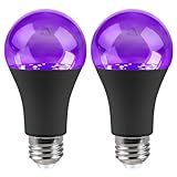 Sicher und Langlebig: Unsere UV Schwarzlicht Glühbirnewellenlänge beträgt 385–400 nm ultraviolettes Schwarzlicht keine Schädigung der menschlichen Haut und Augen. Einfach einschrauben durch genormte Fassung E27