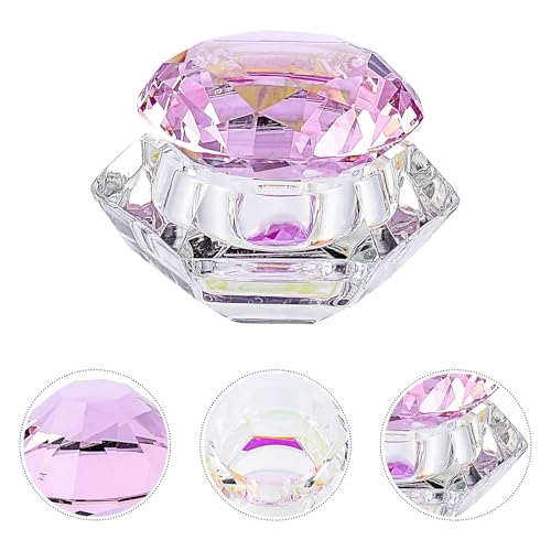 Vaso de Cristal para Uñas con Tapa, Container Acrílico Rosa miniatura 7
