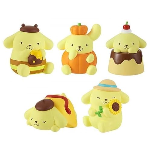 タカラトミーアーツ ポムポムプリン マイカラーフィギュア(再販) × 全5種セット フルコンプ ガチャガチャ カプセルトイ