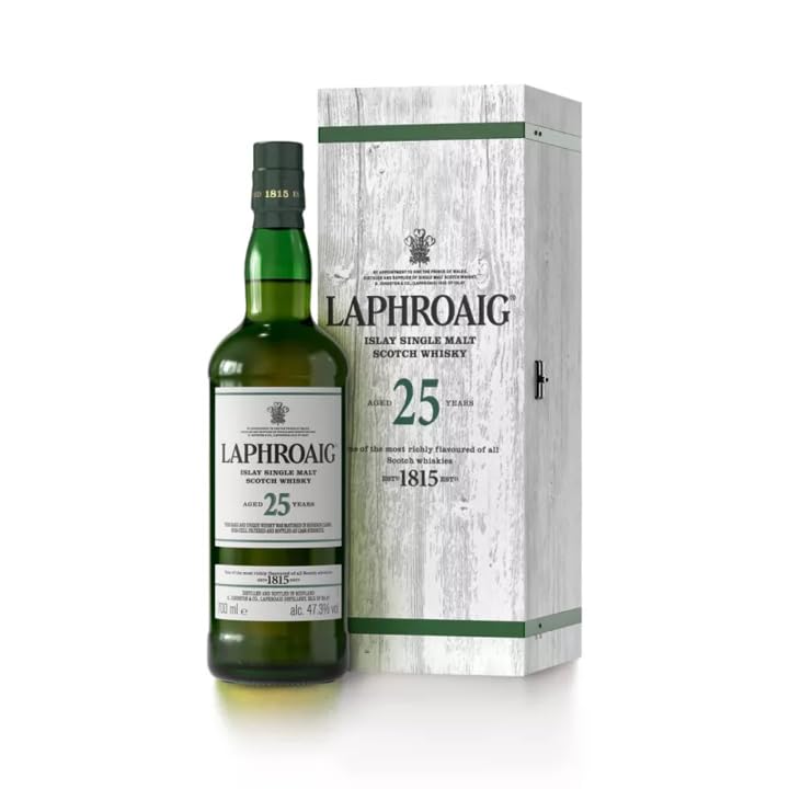 専用木箱付き　ラフロイグLAPHROAIG 25年シングルモルトウイスキー 専用木箱付き ラフロイグLAPHROAIG 25年シングルモルト