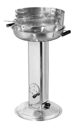 tepro Holzkohlegrill Edelstahl-Säulengrill Hartford, Grillfläche: ca. 39 cm Ø silber