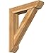 Ekena Millwork BKT0806X38X44TRA06RWR Traditional Slat Rough Sawn Bracket w/Offset Brace, Western Red Cedar
