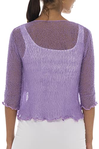 Image of Back From Bali Womens Sheer Shrug Cardigan Lightweight Knit