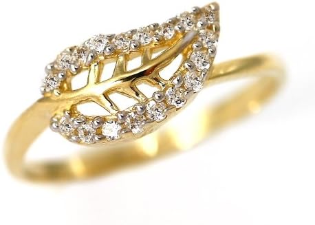 14k Yellow Gold Leaf Rings size 4.5