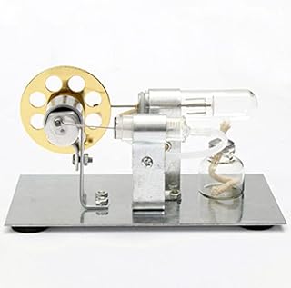 SDYGDB Stirling Engine Motor Kit Mini Hot Air Stirling Engine Motor Model Streaming Power Physics Experiment Educational Toy Learning Science Experiment Toys for Kids Students