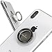Sinjimoru Phone Ring Holder & Finger Ring Stand 360° Rotation, Phone Grip Kickstand for iPhone Attachable to Magnetic Car Mount Finger Loop for Cell Phone. Ringo Mini Metallic Black