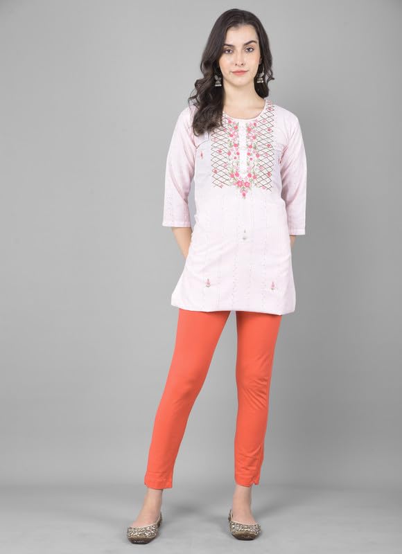Image of Comfort Lady Women Cotton Blend Regular Fit for Casual,Formal and Daily Use Kurti Pants with Front Pocket
